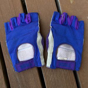 Vintage Blue & Purple TREK Bike Cycling Gloves ! M/L